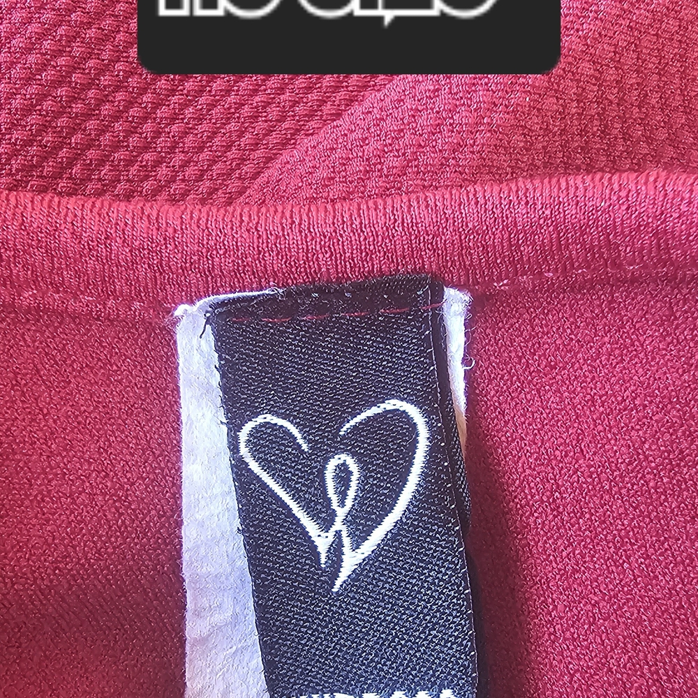Windsor Red and Black Mock Neck Fit and Flare Mini Dress - Picture 5 of 7